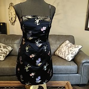 Sweet Honey Punch Party Dress. black Satin